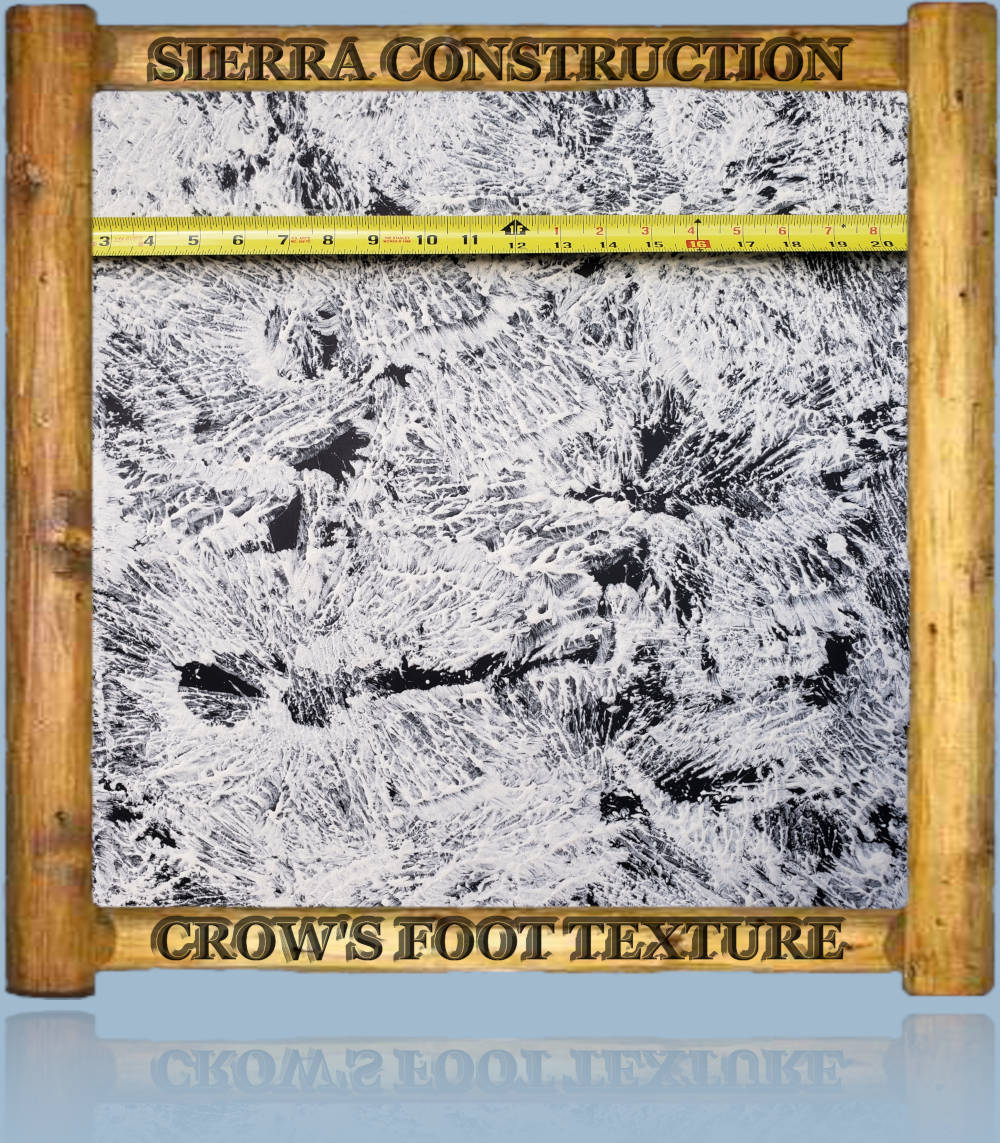 crows foot texture sample, this kind 
										of texture was used in the 70s a lot in walls and ceilings.
