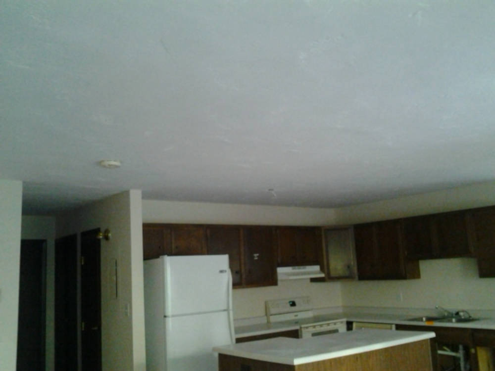 after the skip trowel drywall texture and paint
are done.