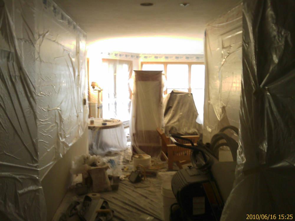 after 2 skim coats in the whole ceiling, is
ready for new texture.