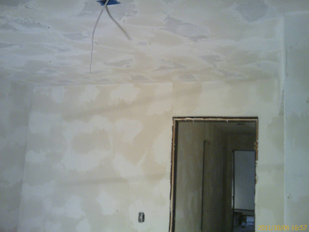 drywall texture is done ready to paint.