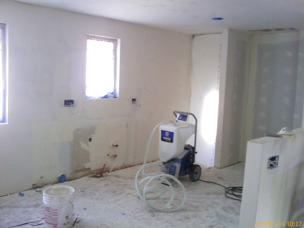 after the drywall patching and drywall texture orange
peel was done looking brand new