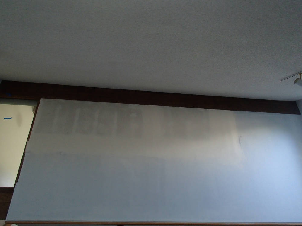 After the new bedroom was framed, drywall, tape and texture ready for paint.