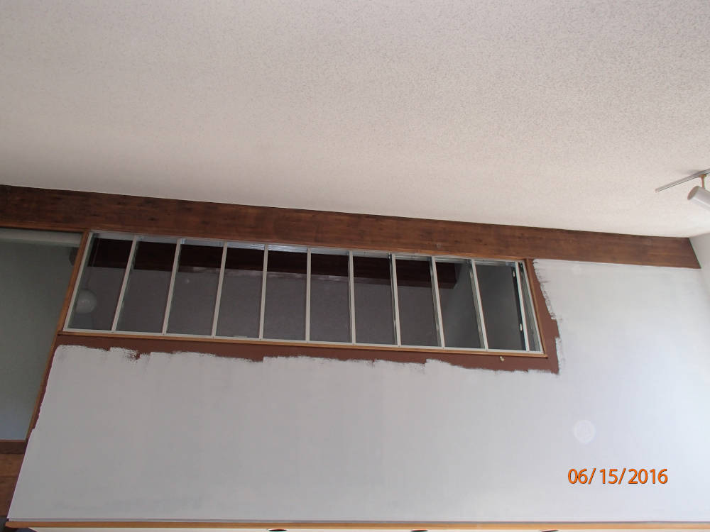 steed stud framing done in the walls of a loft to make it a closed bedroom.