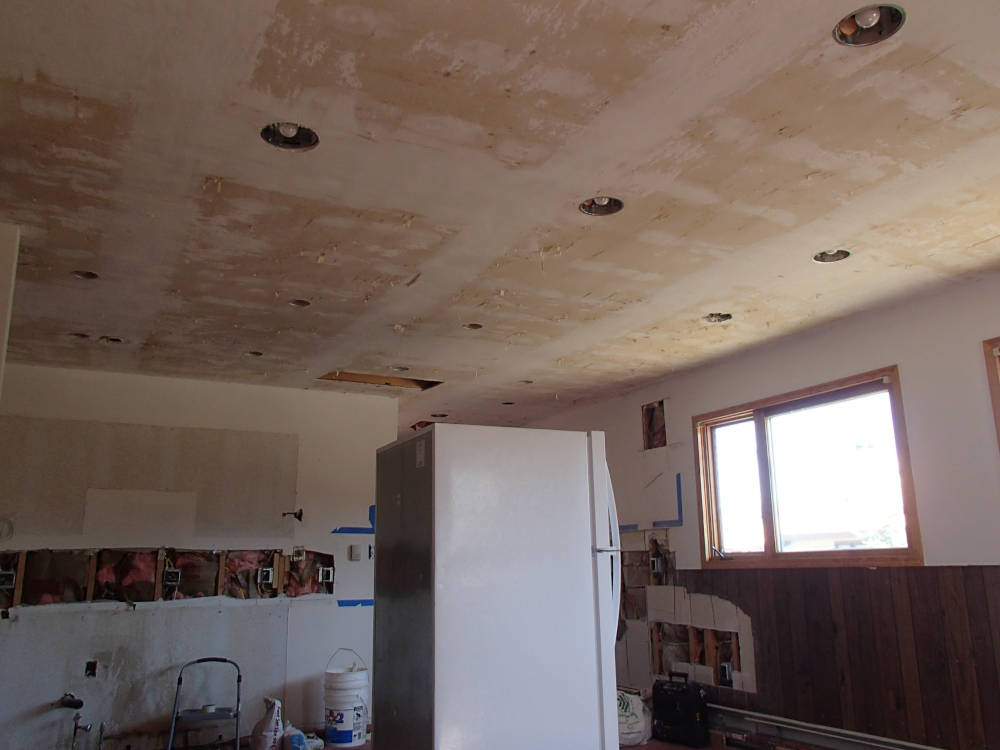 showing a condominium where the popcorn texture have been removed