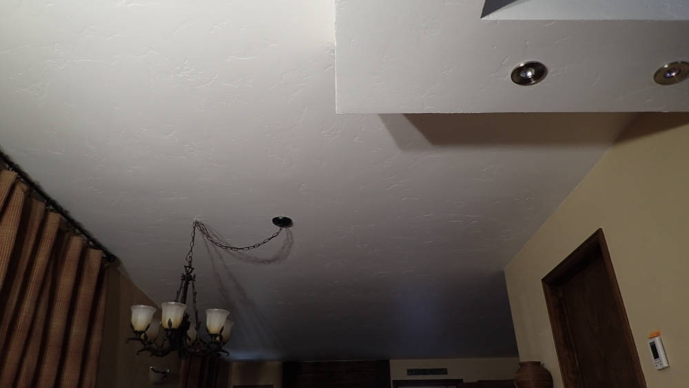 leaving room in Silverthorne, Co. after the popcorn ceiling was removed, textured and painted