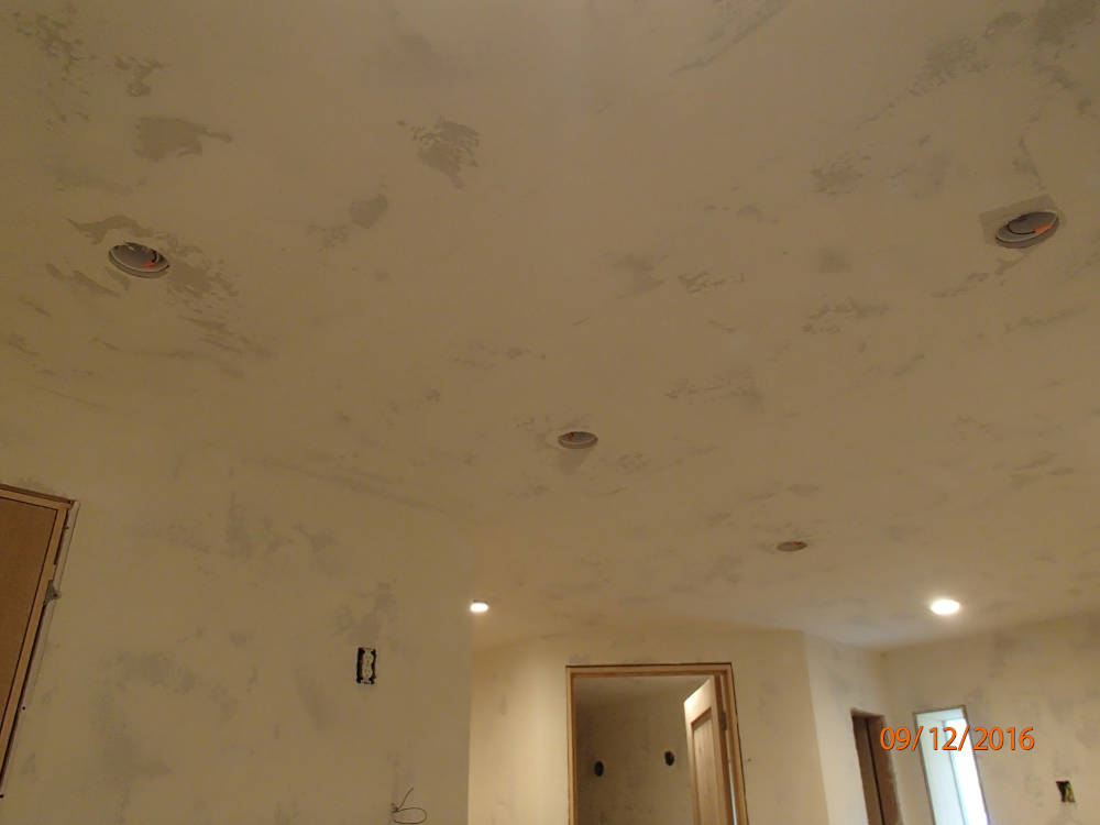 Ceiling showing resilient channel installation for better sound control